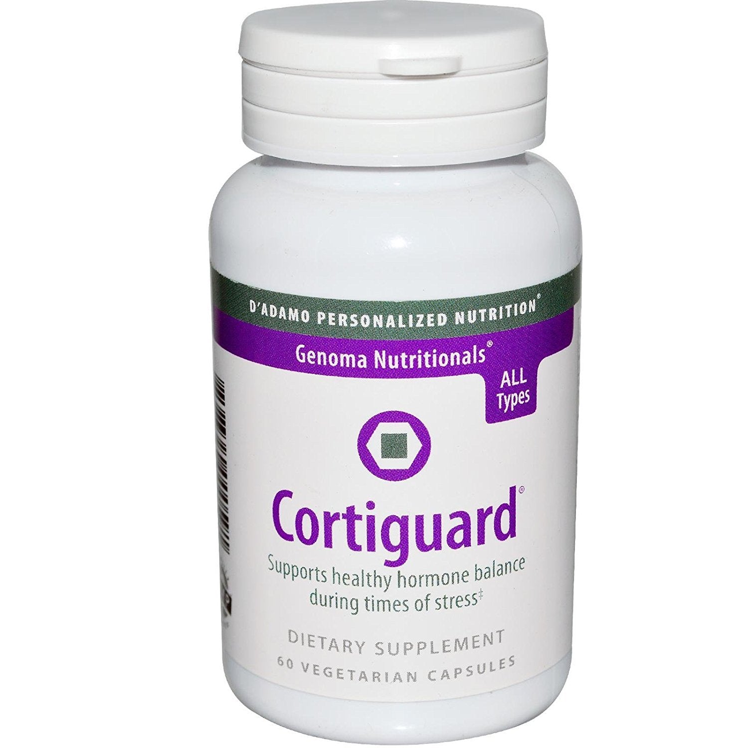 D'Adamo Cortiguard bottle with capsules may support stress-related balance