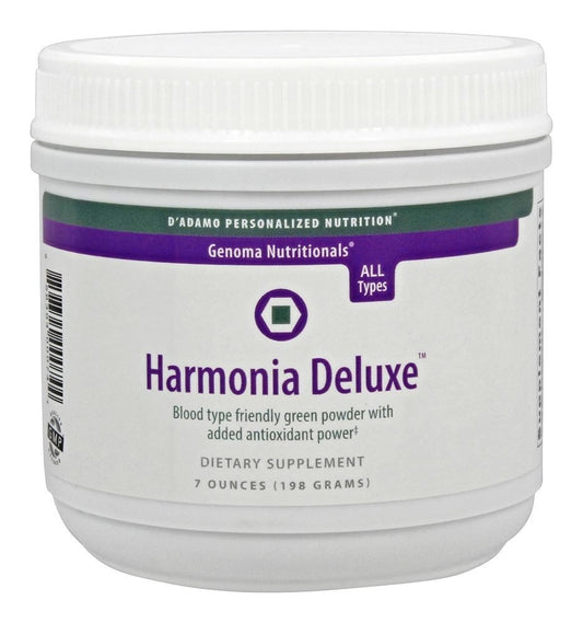 D'Adamo Harmonia Deluxe bottle close-up for daily vitality support.