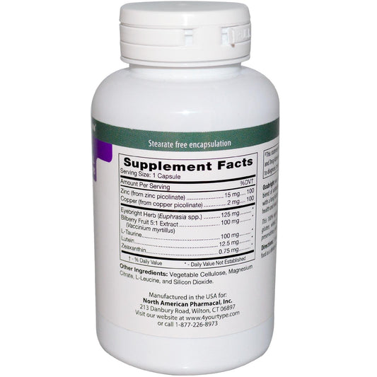D'Adamo Ocubright bottle label highlighting supplement details for eye health
