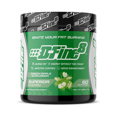 D-Fine8 thermogenic pre-workout can for quick energy during training