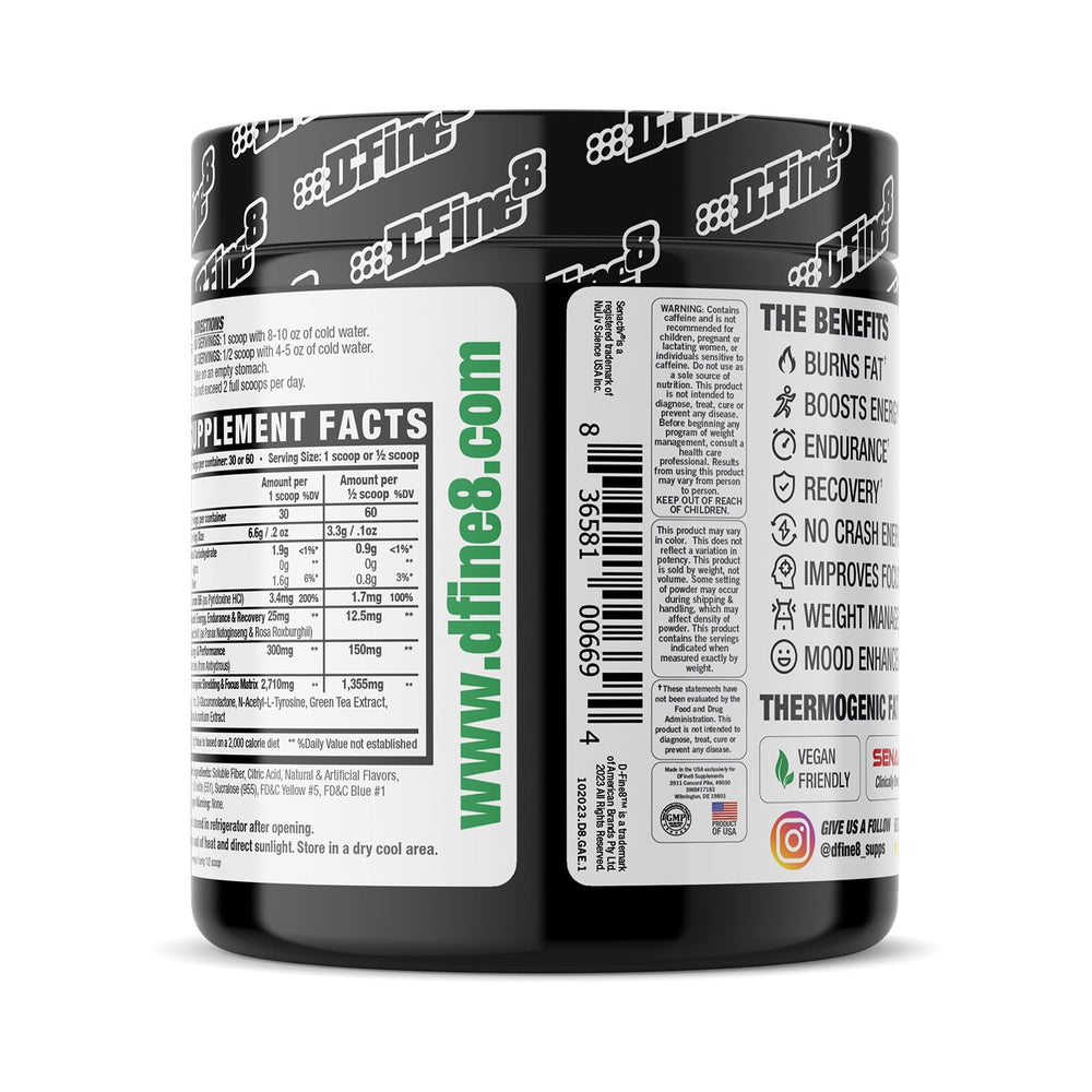 D-Fine8 scoop shows easy, fast mixing before workouts