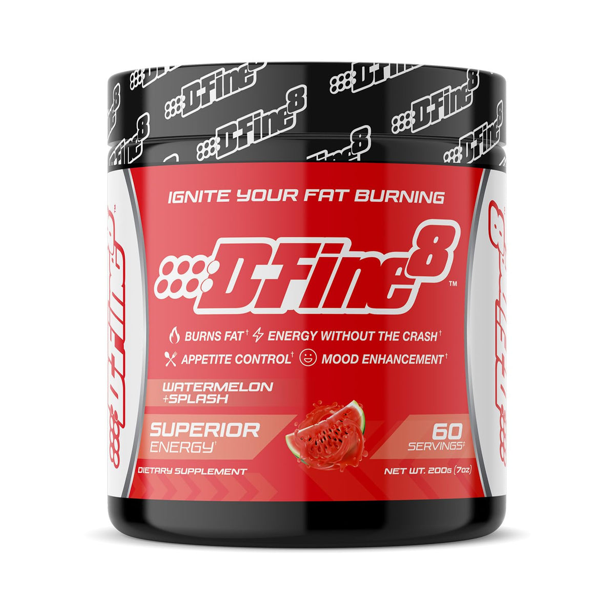 D-Fine8 Watermelon Splash bottle pour for quick energy during workouts