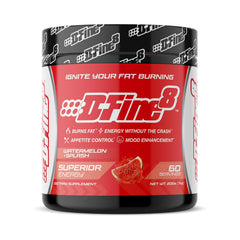 D-Fine8 Watermelon Splash bottle pour for quick energy during workouts