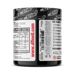 D-Fine8 serving ready mix showing mood-boosting pre-workout energy