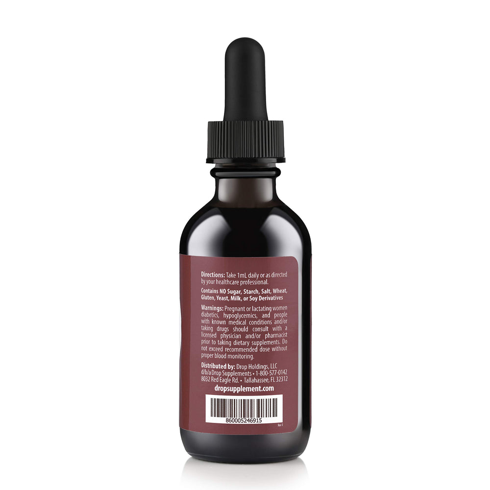 D R P Vitamin B12 bottle with dropper shows precise dosing.