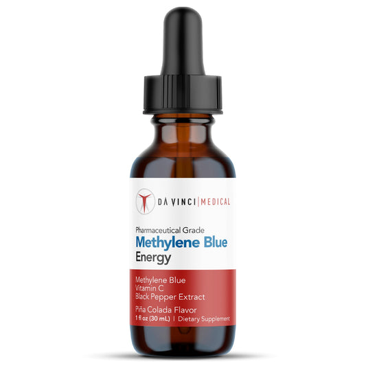 Da Vinci Medical Methylene Blue drops bottle; USP-grade wellness support option.
