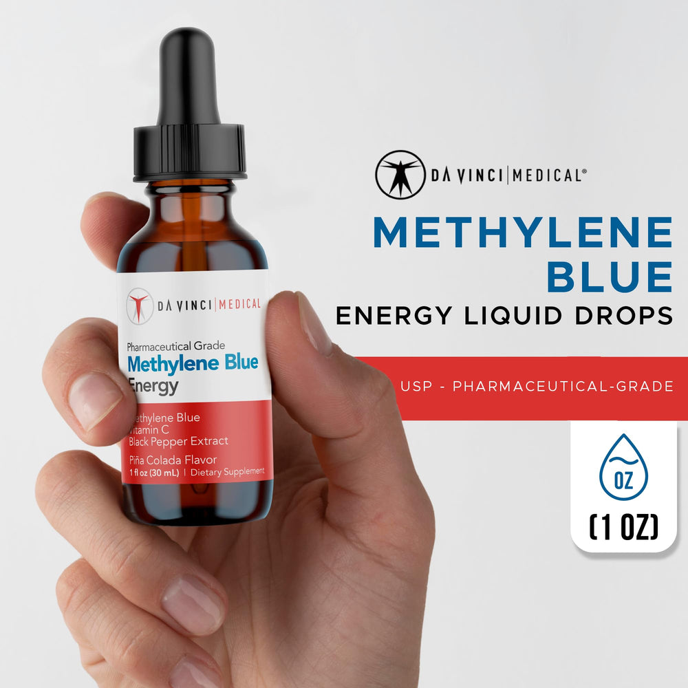 Da Vinci Medical Methylene Blue drops dropper; precise dosing for easy daily use.