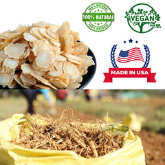 DABC OAK LAND ginseng slices infusion in tea cup.