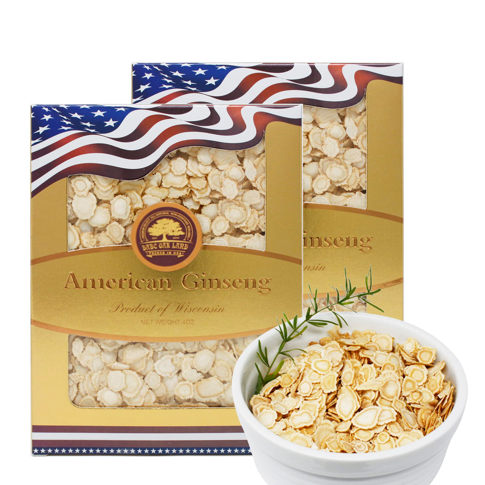 DABC OAK LAND Wisconsin ginseng slices packaging shows premium quality and convenient energy support