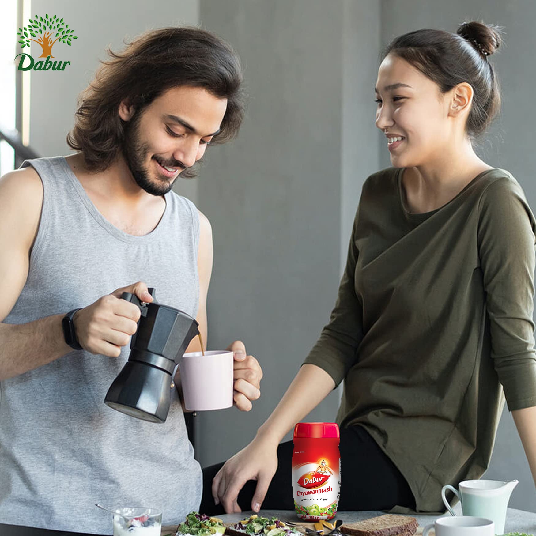 Dabur Chyawanprash Spread spoon serving a small portion for daily use