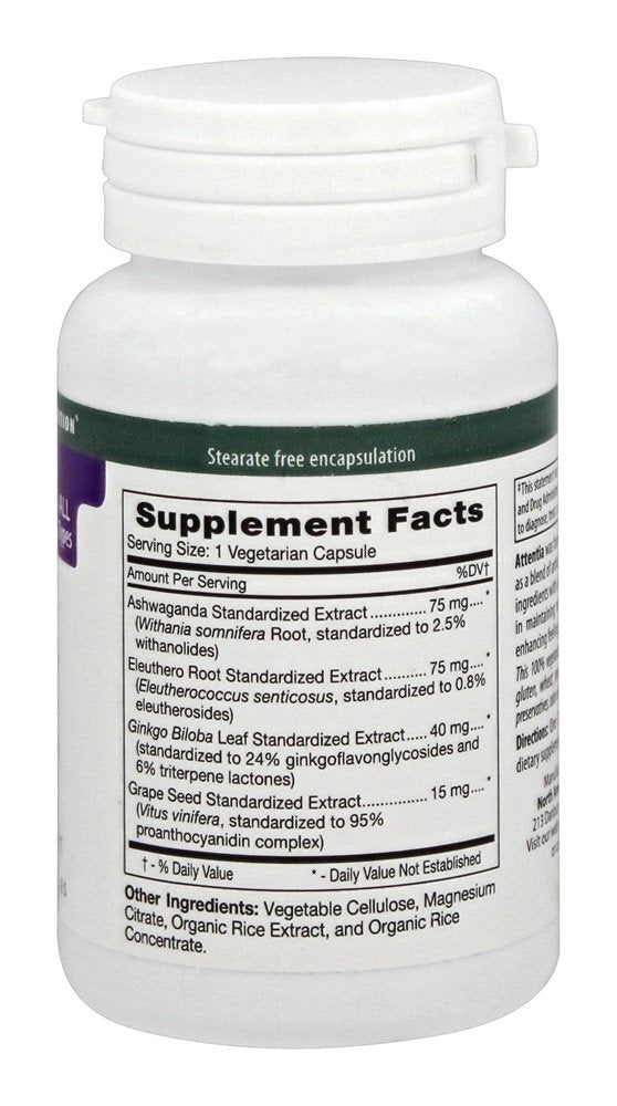 D'Adamo Attentia label detail with supplement information.