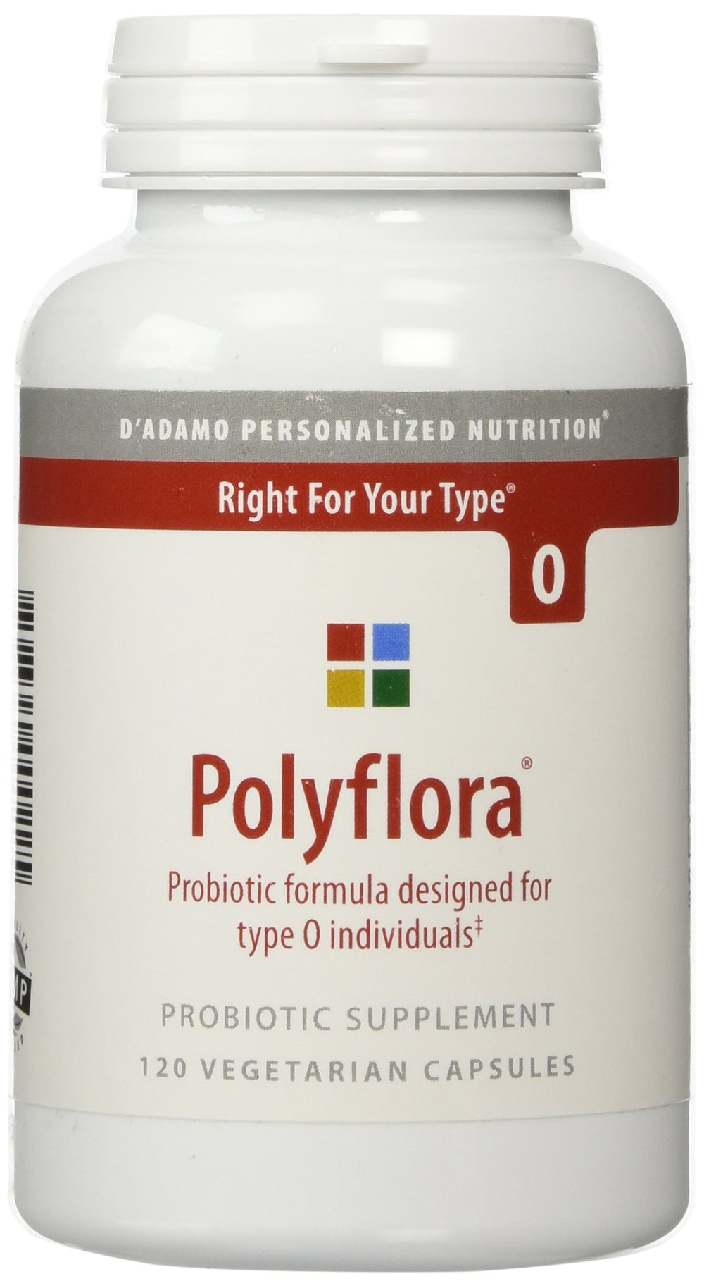 D'Adamo Polyflora O bottle cap promotes convenient daily use for gut support