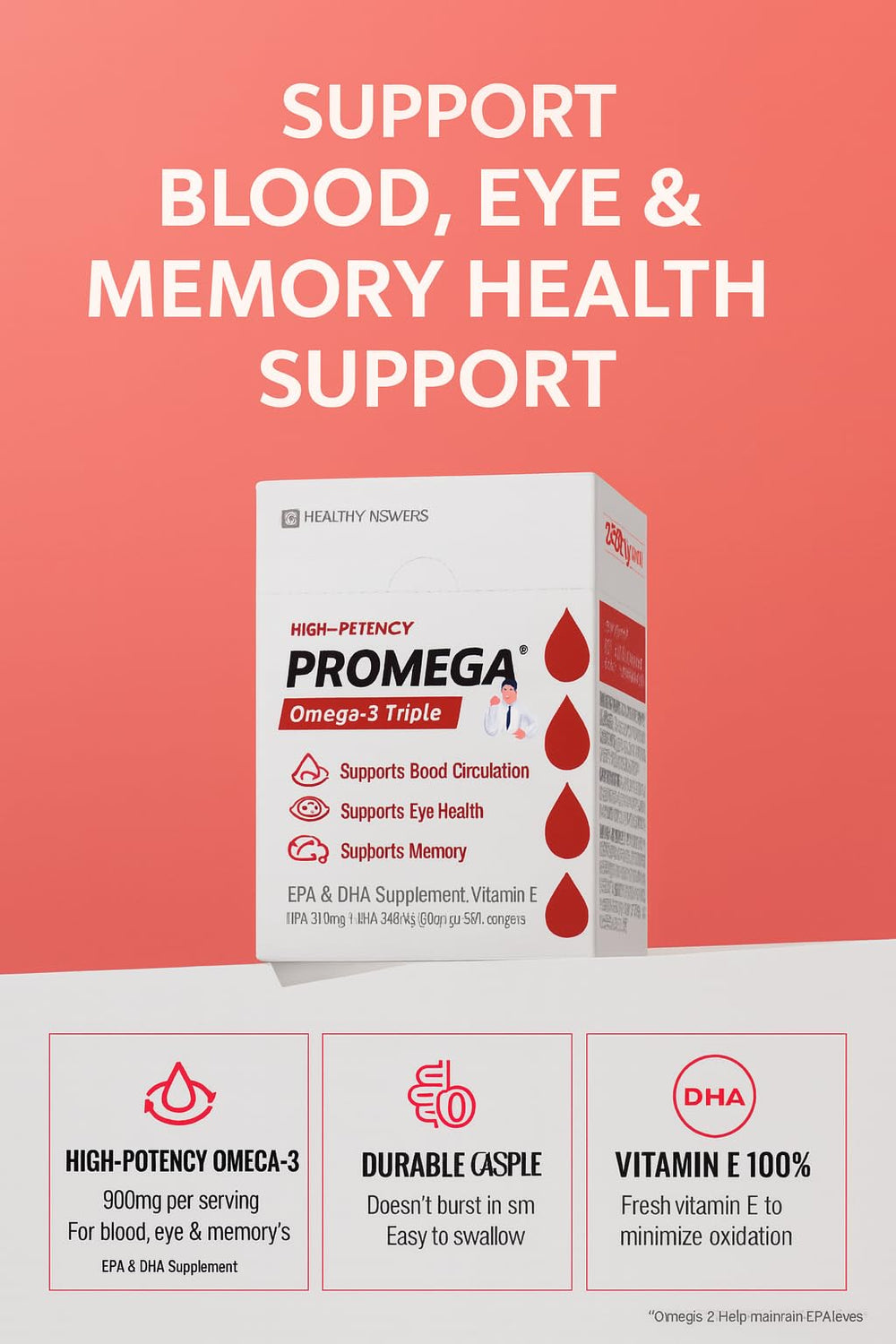 DAHLORE one daily serving supports consistent omega-3 intake.