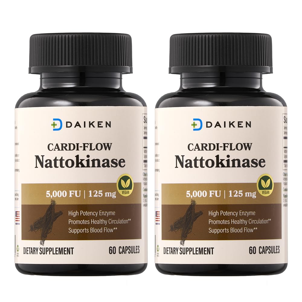 DAIKEN nattokinase bottle front highlighting 5000 FU potency for daily support