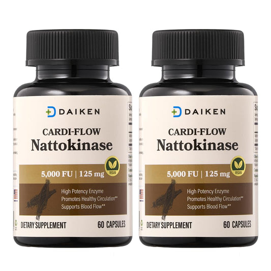 DAIKEN nattokinase bottle front highlighting 5000 FU potency for daily support