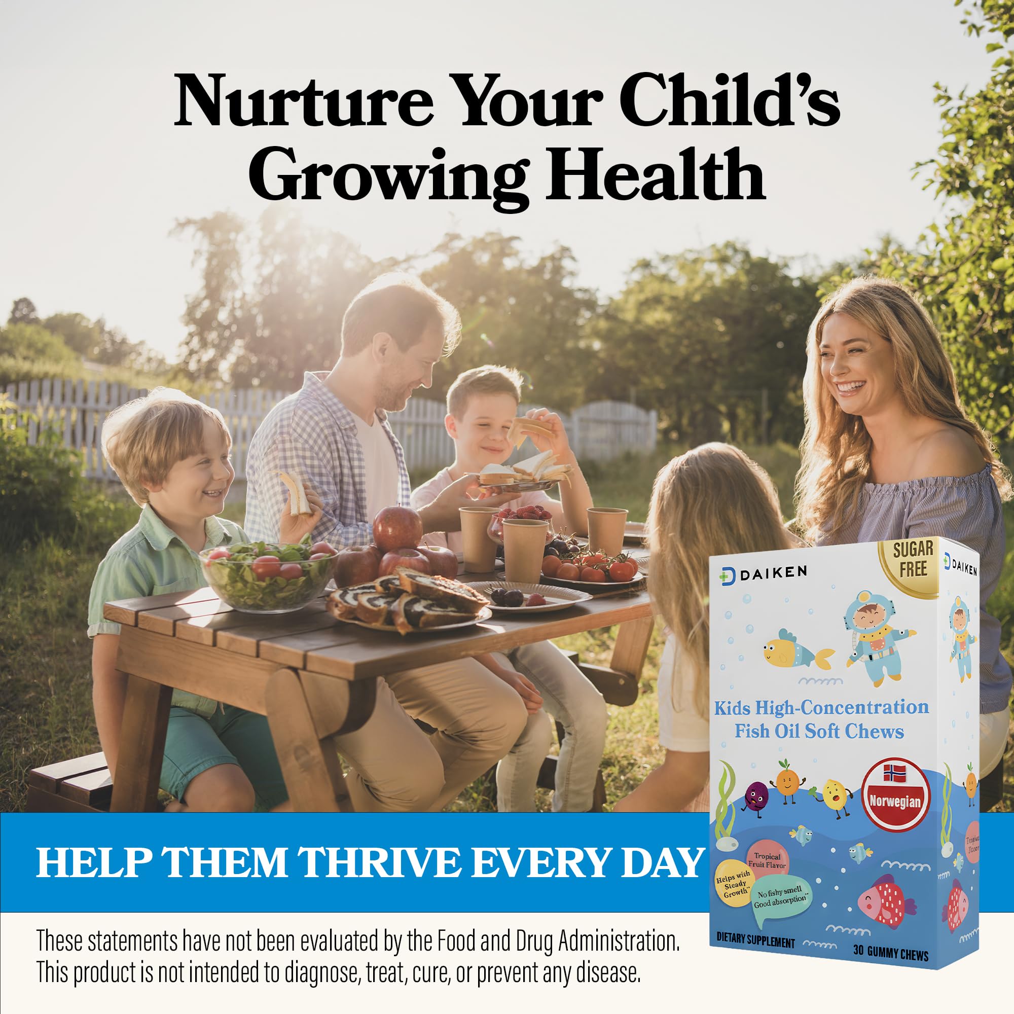 DAIKEN gummy displays 180 IU Vitamin D3 per piece for daily support.