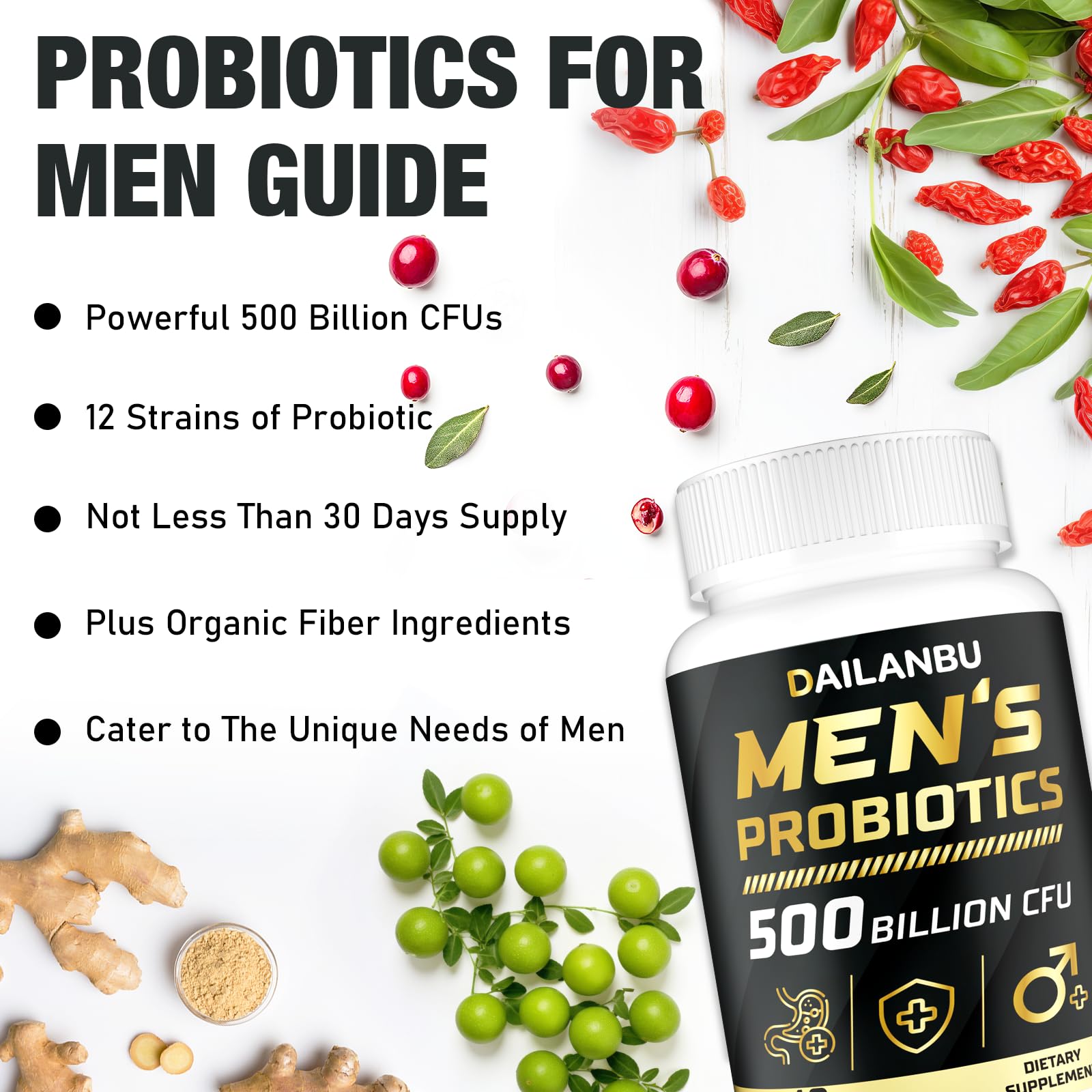 Dailanbu men’s probiotic benefits like digestive support and immune balance