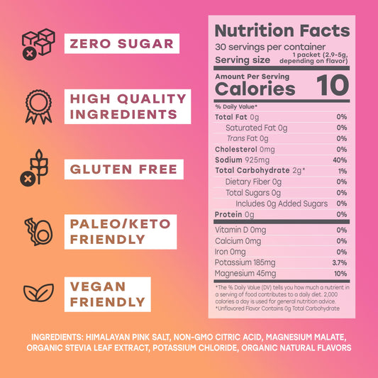 Daily Electrolytes mixed berry packet for refreshing sugar free hydration.
