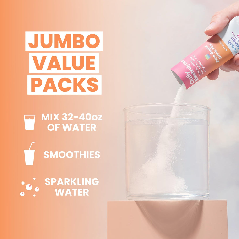 Daily Electrolytes passion orange guava packet for tropical hydration.