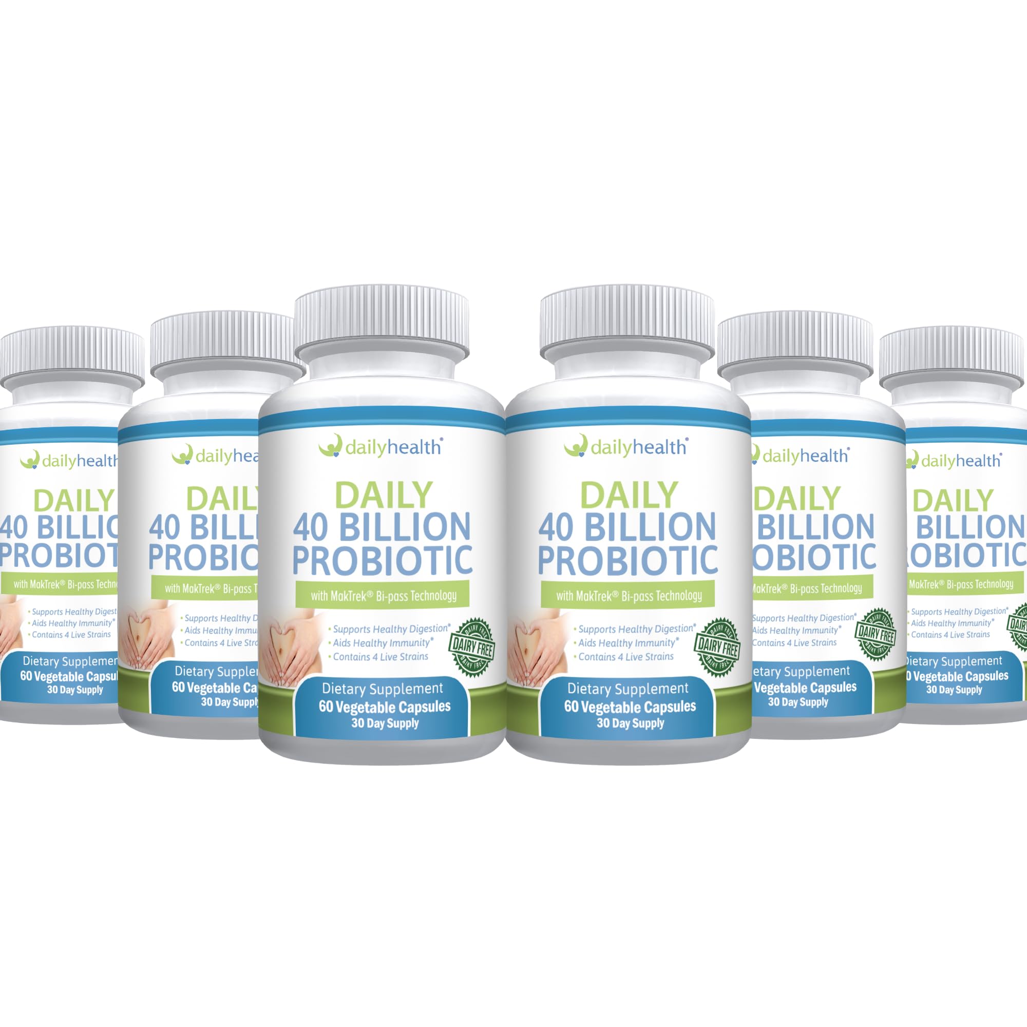 Daily Health Daily Probiotic 40B CFU bottle pour promotes daily wellness