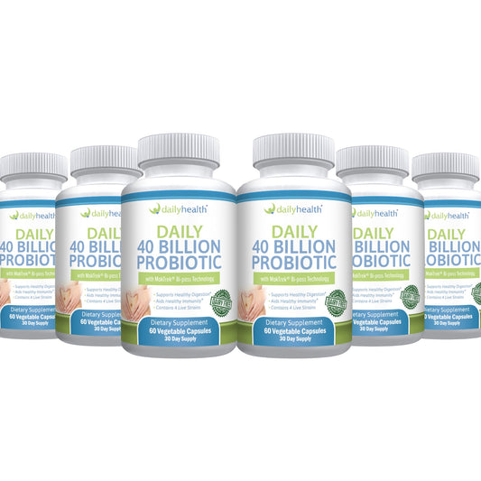 Daily Health Daily Probiotic 40B CFU bottle pour promotes daily wellness
