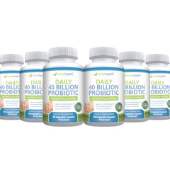 Daily Health Daily Probiotic 40B CFU bottle pour promotes daily wellness
