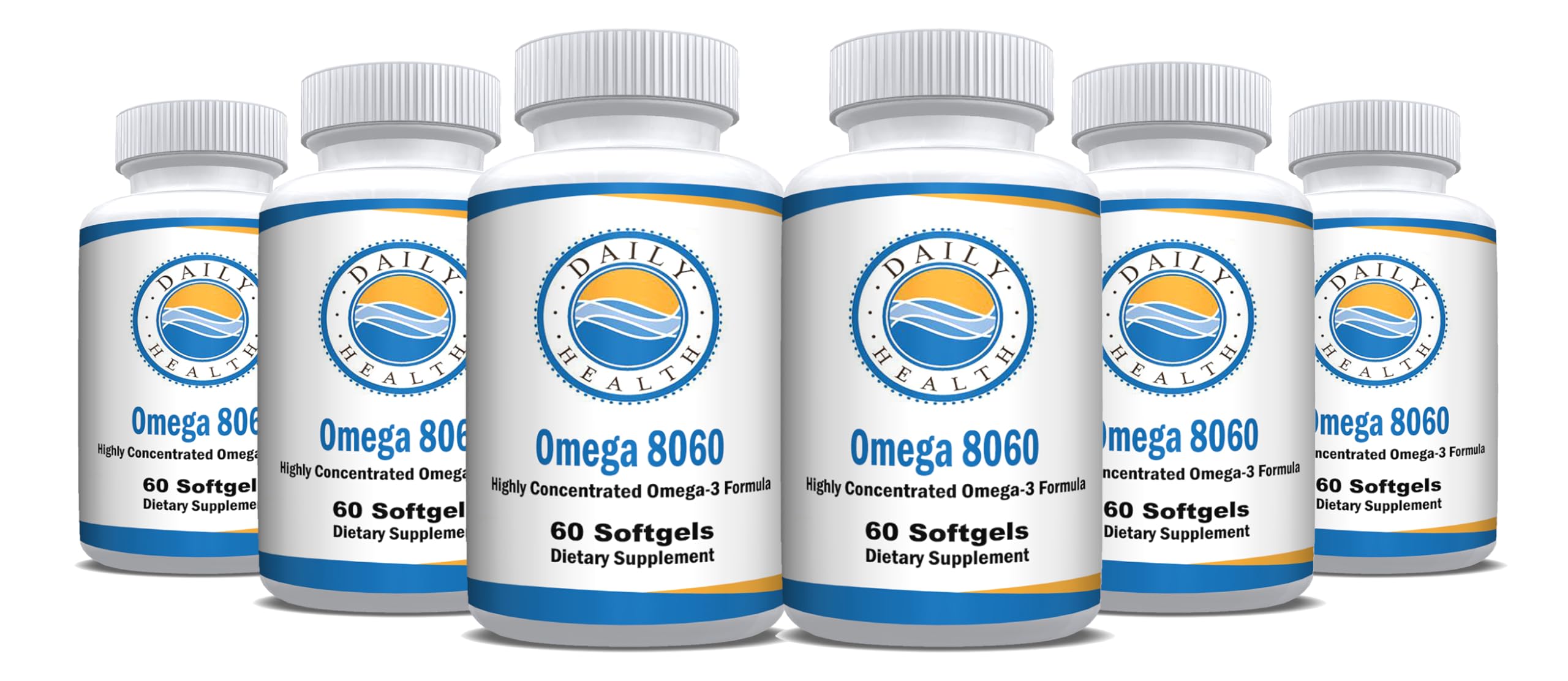 Daily Health Omega 8060 bottle front view for daily omega-3 intake