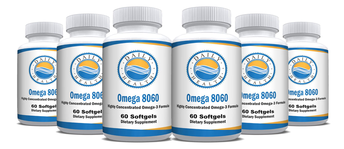 Daily Health Omega 8060 bottle front view for daily omega-3 intake