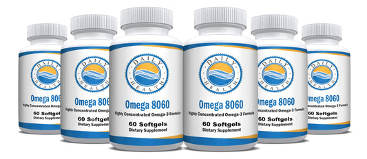 Daily Health Omega 8060 bottle front view for daily omega-3 intake