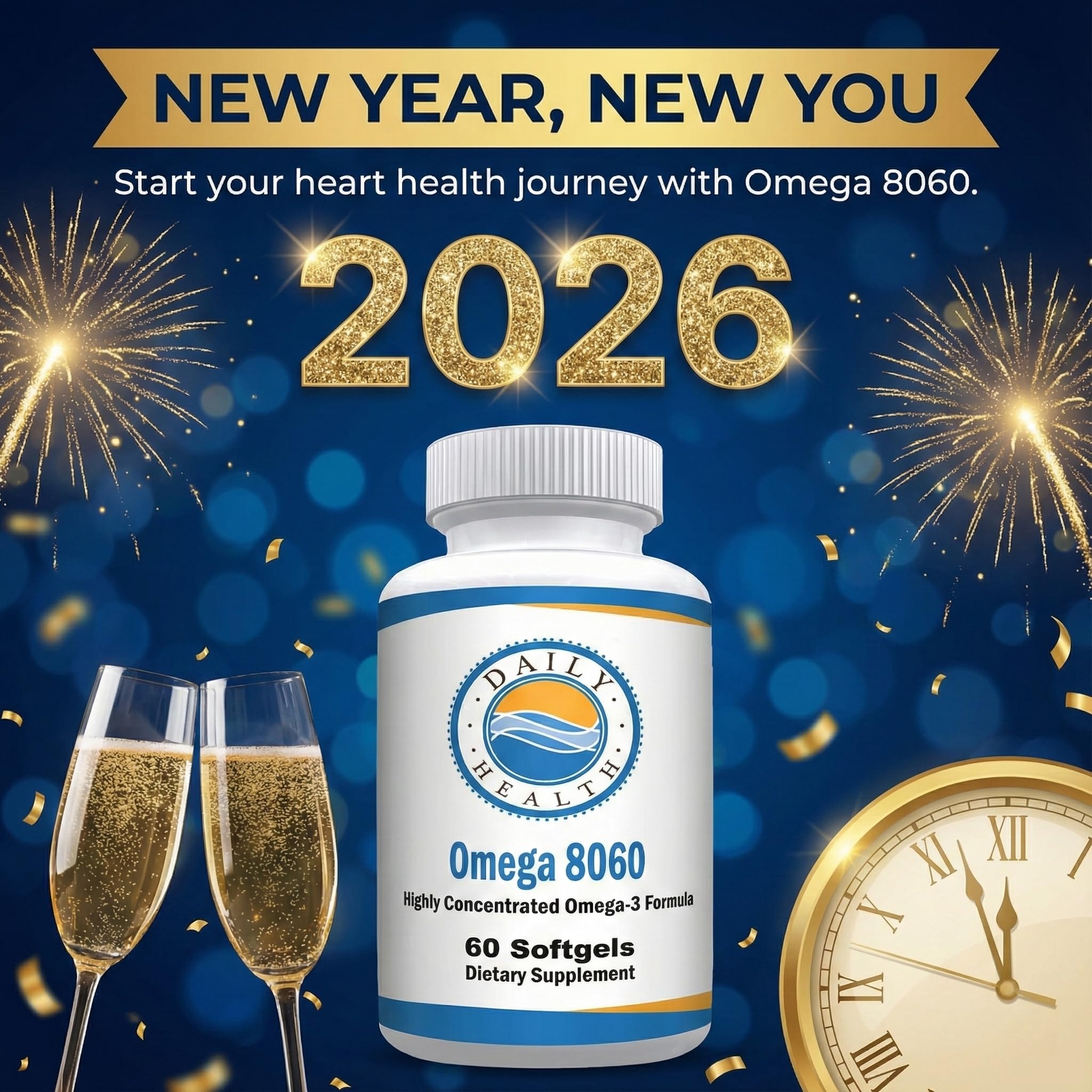 Daily Health Omega8060 softgels close-up highlighting EPA and DHA for potential joint and brain benefits
