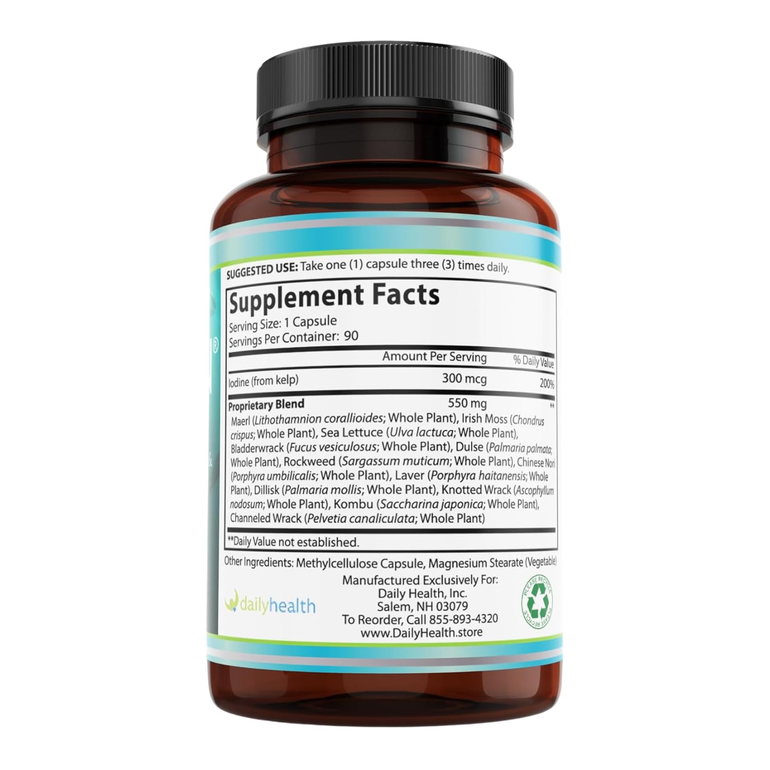 Daily Health Seatrition three-month supply box on shelf.