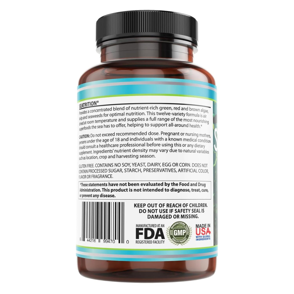 Daily Health Seatrition U.S. lab production badge signals quality.