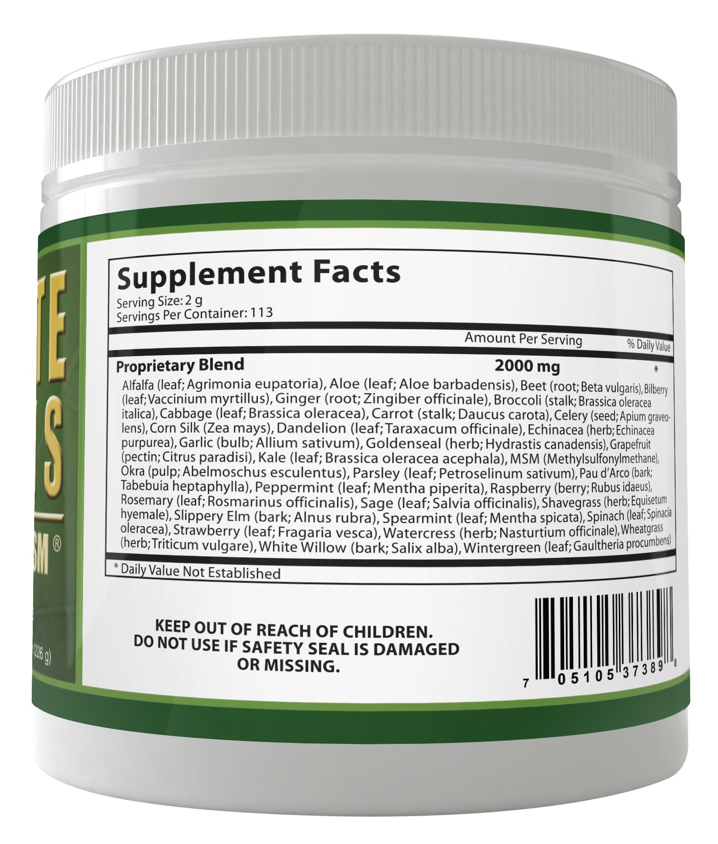 Daily Health Ultimate Greens MSM powder supporting daily nourishment.