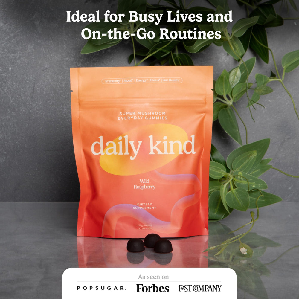 Daily Kind gummies shown in daily on-the-go scene.