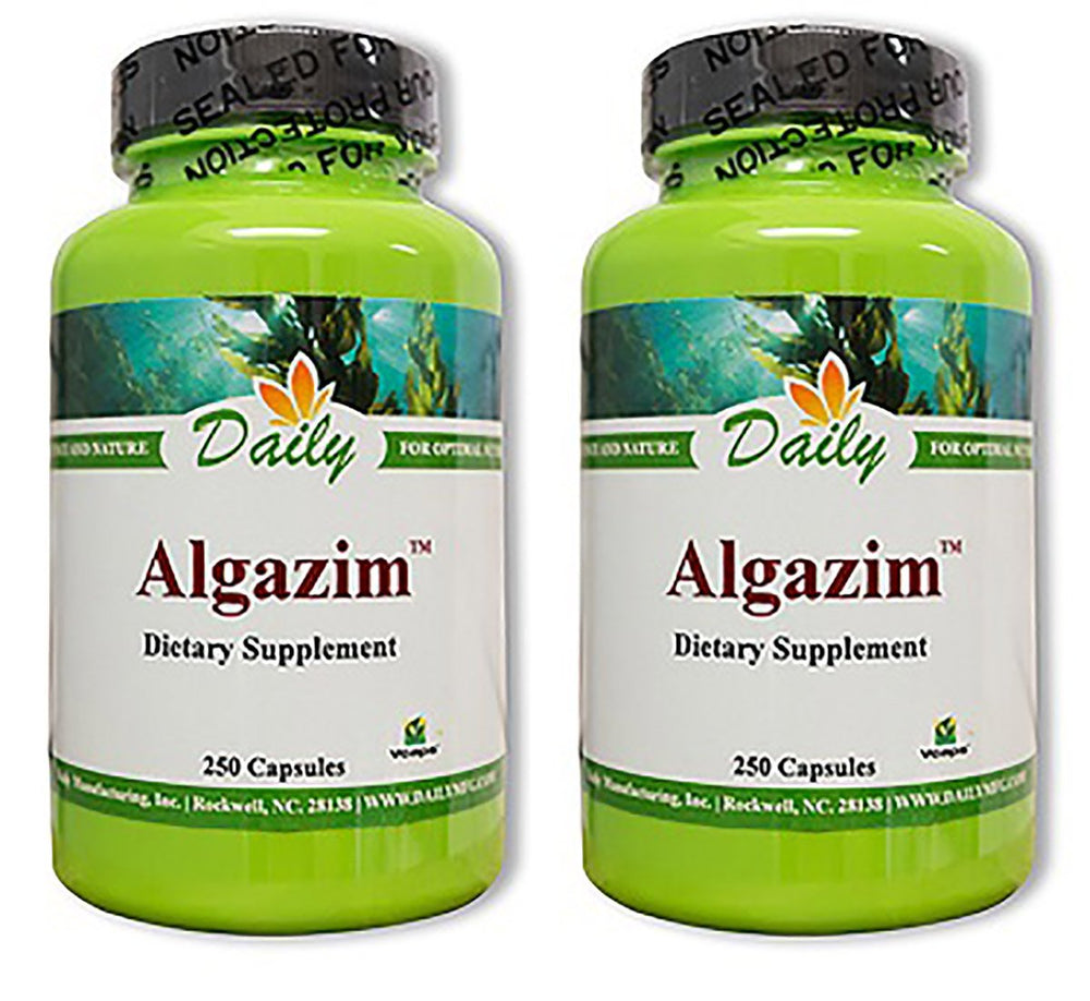 Daily Manufacturing Algazim bottle with 250 capsules may support digestive balance as part of a daily routine.