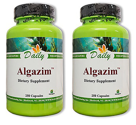 Daily Manufacturing Algazim bottle with 250 capsules may support digestive balance as part of a daily routine.