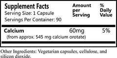 Daily Manufacturing Calcium Orotate capsule close-up highlighting vegan, gluten-free formula.