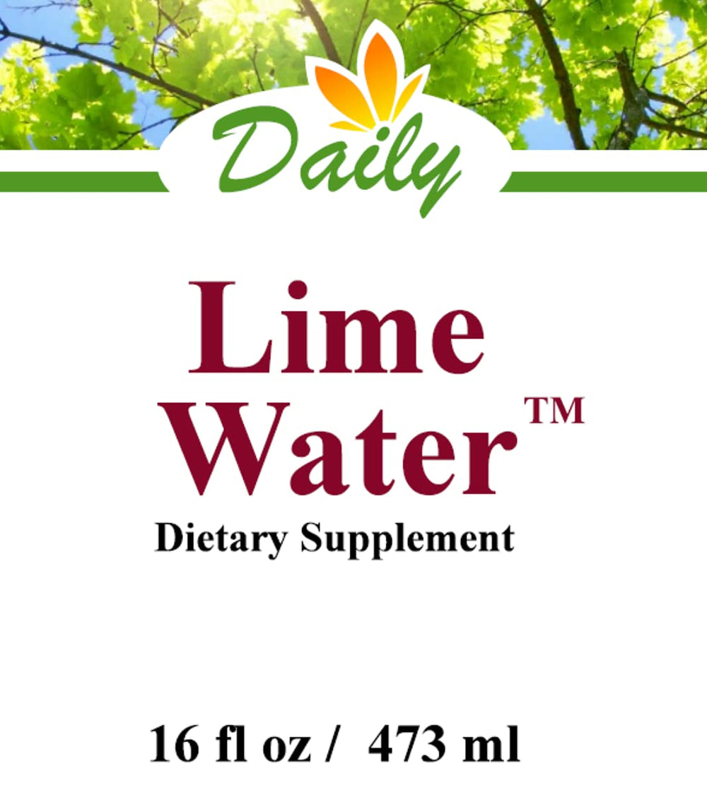 Daily's Lime Water bottle label emphasizes gluten-free, vegan-friendly formula.