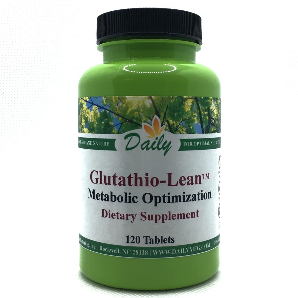 Daily Manufacturing Glutathio-Lean bottle cap close-up, convenient pre-meal option.