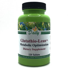 Daily Manufacturing Glutathio-Lean bottle cap close-up, convenient pre-meal option.