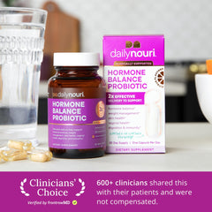 Daily Nouri Hormone Balance capsules inside view showing gut health delivery.