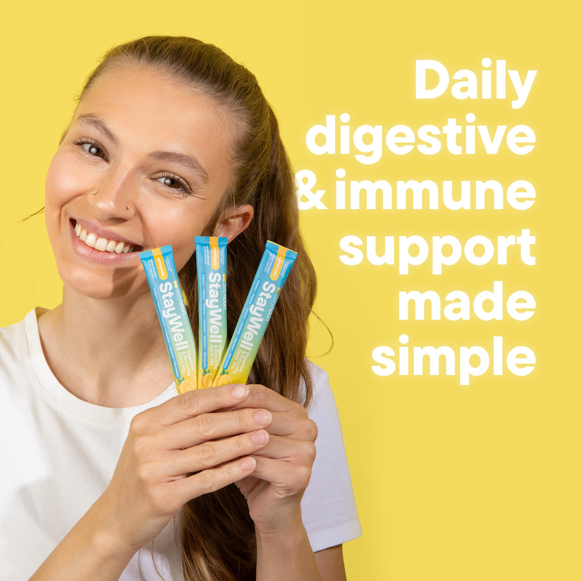 Daily Nouri StayWell lemonade pack with refreshing flavor for daily hydration.