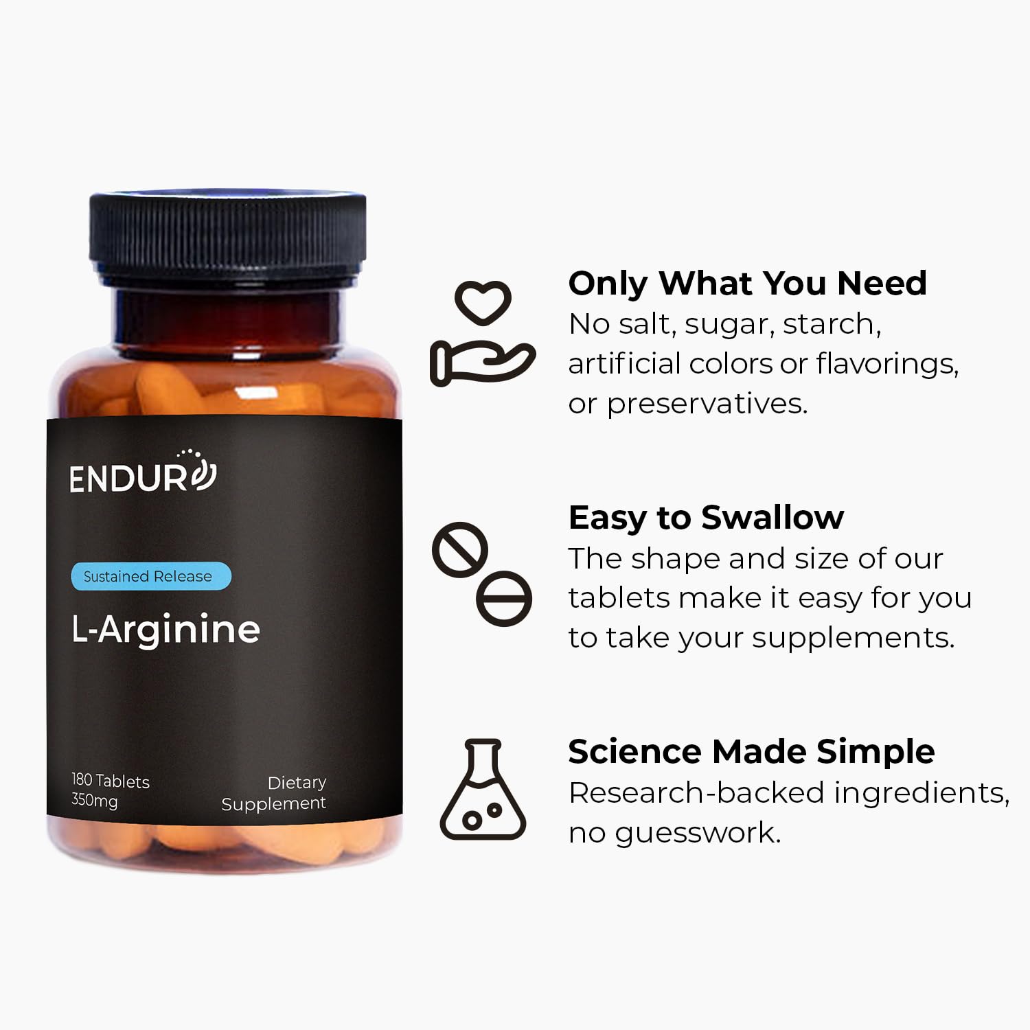 Daily-use scene with ENDUR L-Arginine for routine supplementation.