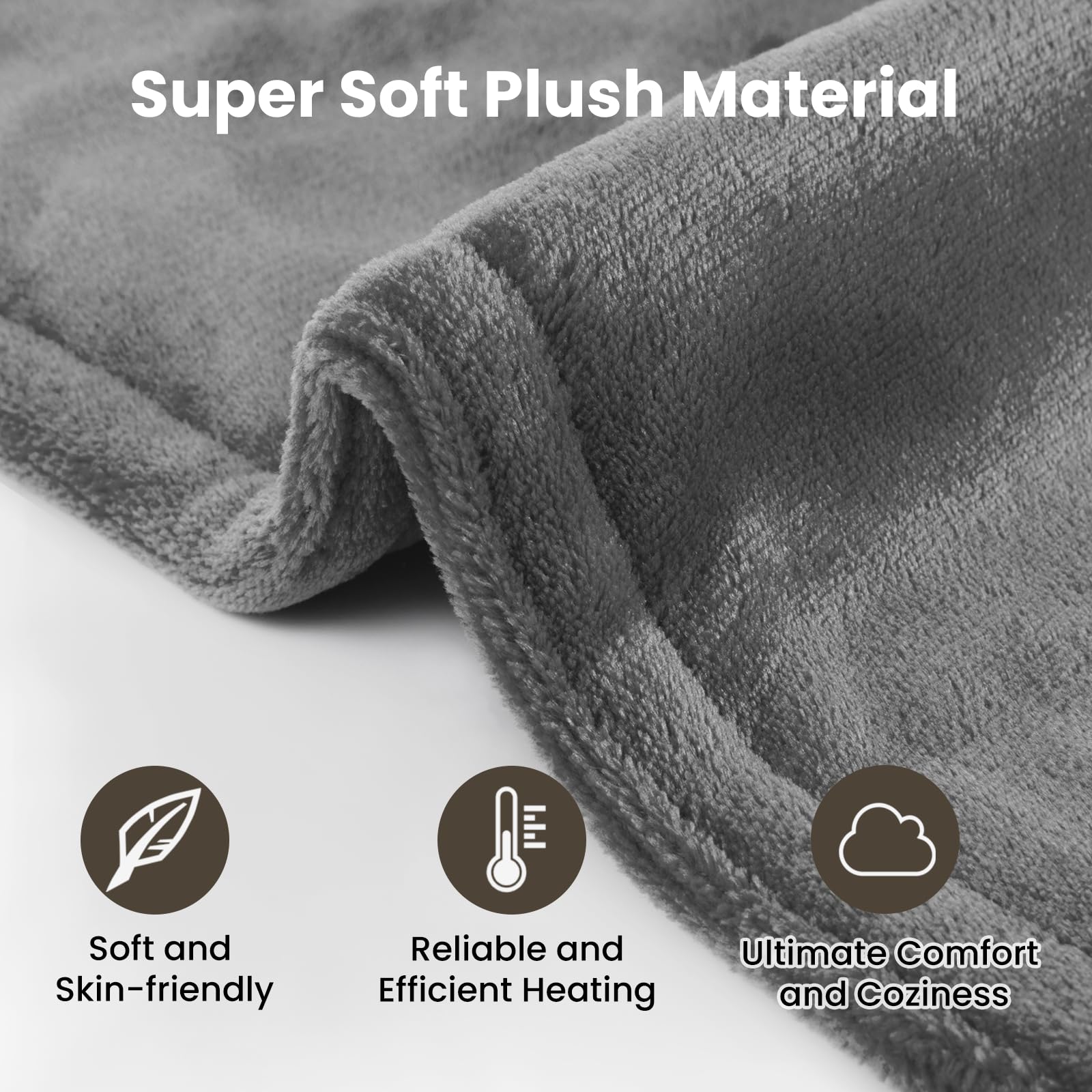 Large 26x35 inch surface provides broad back and shoulder coverage.
