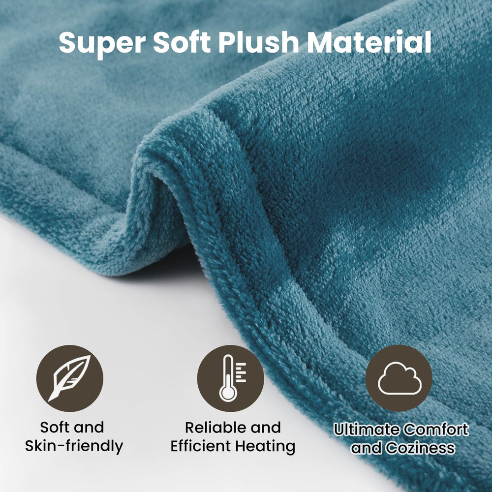 Soft flannel cover provides skin-friendly comfort during chilly evenings.