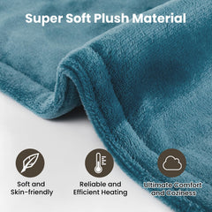 Soft flannel cover provides skin-friendly comfort during chilly evenings.