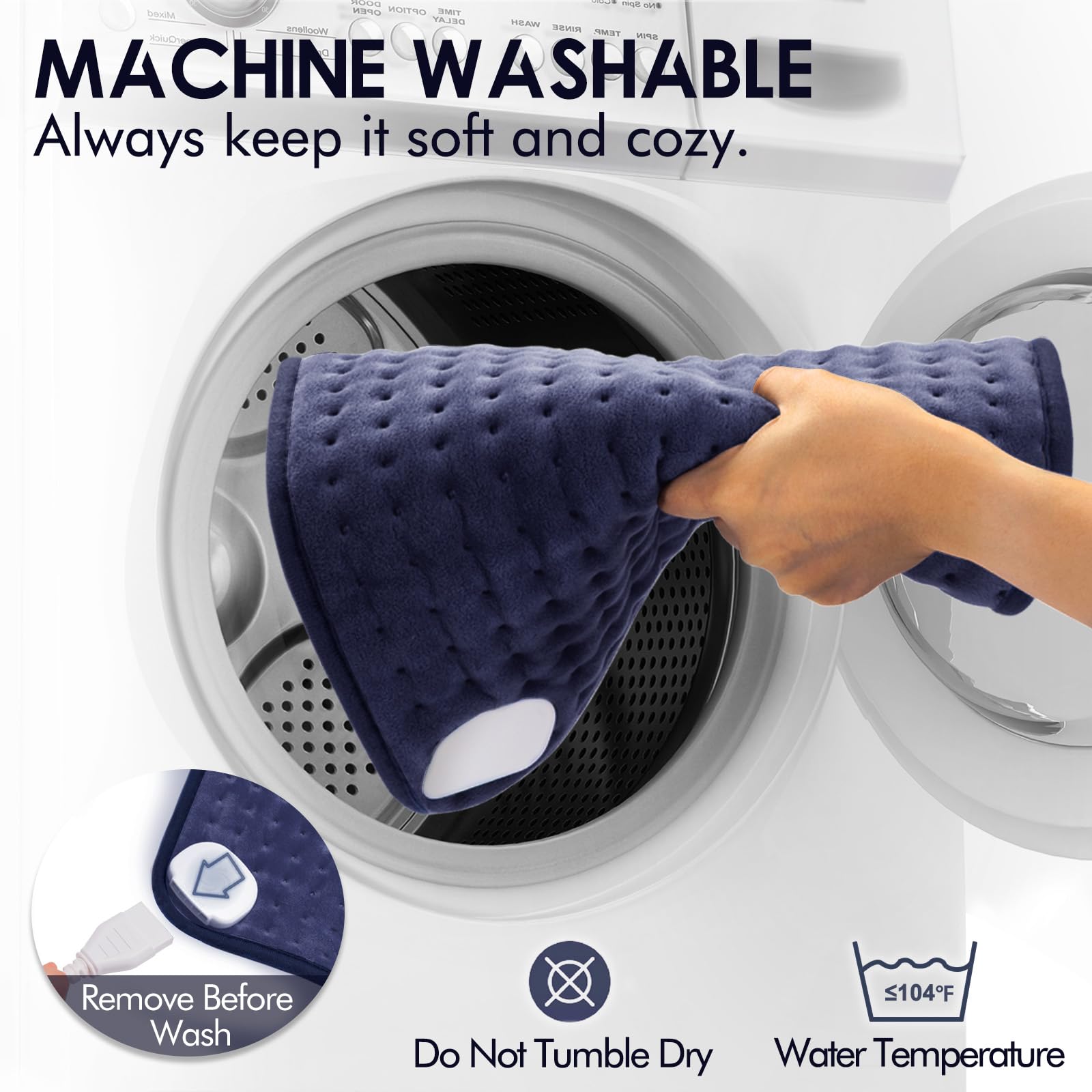 DAILYLIFE heating pad UL certified with auto-off for safe daily use.