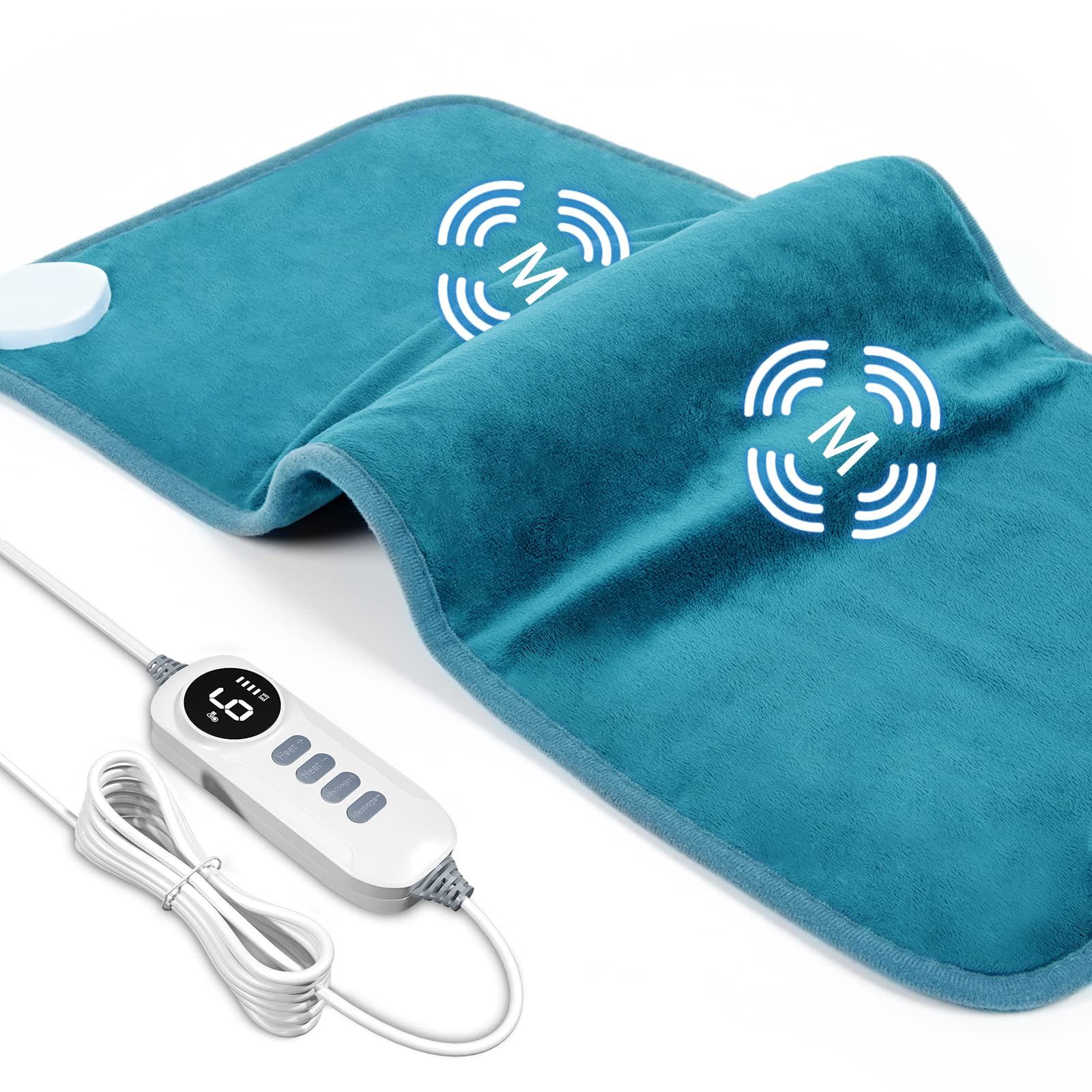 DAILYLIFF massage heating pad shows full-coverage warmth for back and shoulders.