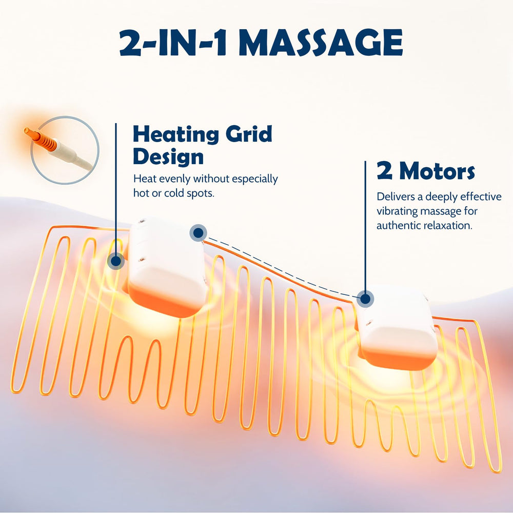 DAILYLIFF Massage Heating Pad modes illustrate four vibration options for targeted relief.