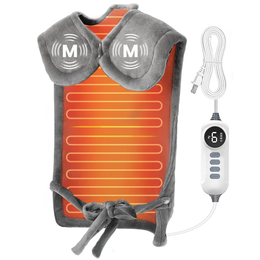 DAILYLIFE heating pad provides neck-shoulders coverage for soothing relief during tasks.